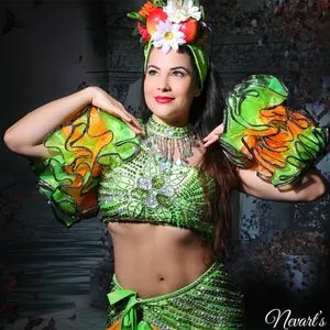 Danseuse brésilienne en tenue d'accueil bahiana