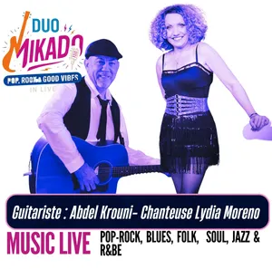 duo groupe de reprise Mikado guitare voix live dans le gard