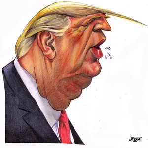 dessin de trump pour illustration