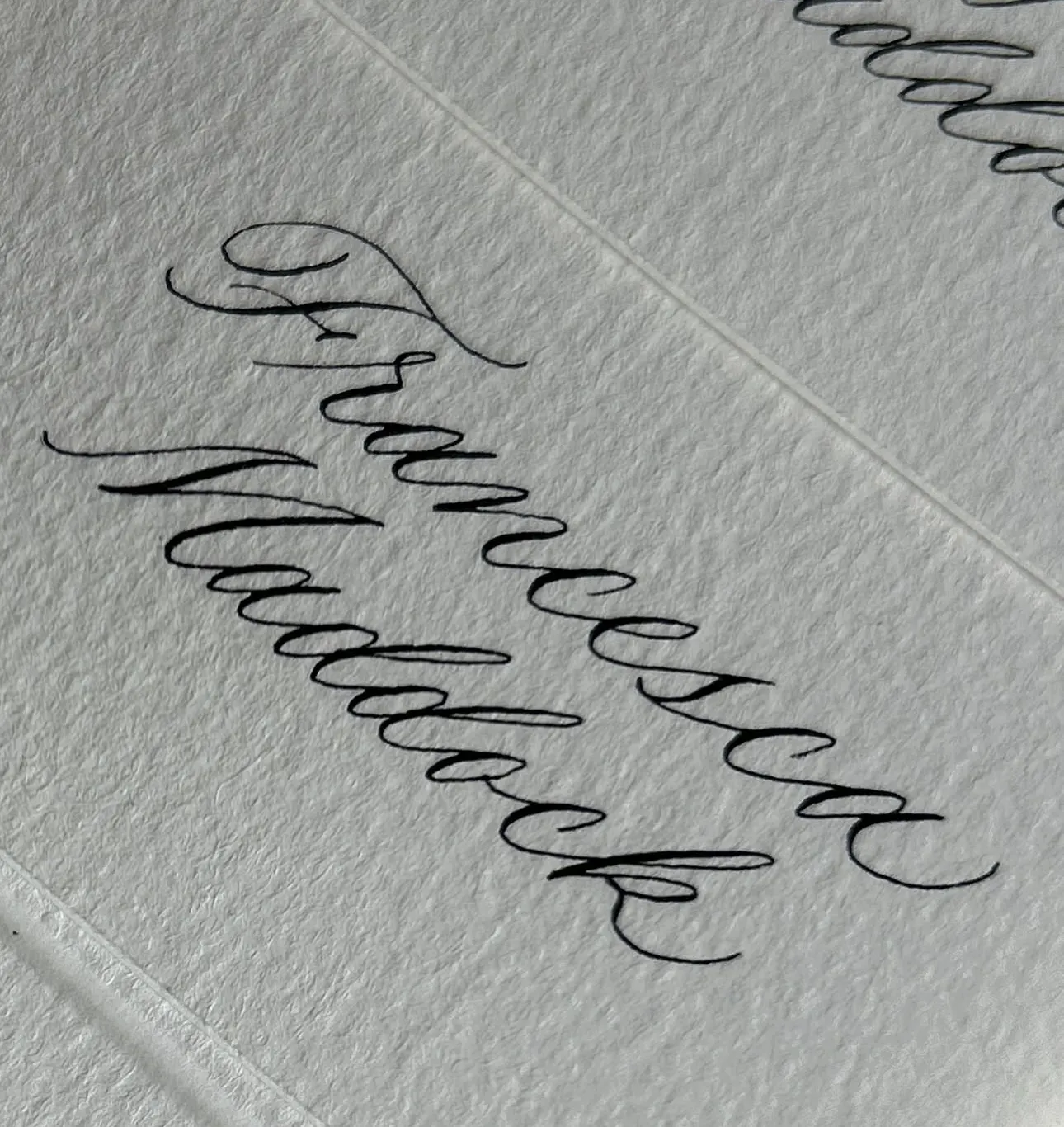 Name place à l’encre de chine 