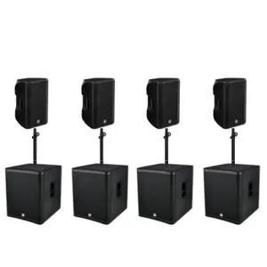 Pack-Sono-500 Jusqu'à 500 personnes en intérieur. Avec 4 gros caissons pour ressentir toutes les fréquence de la musique !