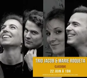 Quatuor Trio à cordes et flûte, Trio Jacob, Raphaël Jacob violon, Jeremy Pasquier alto, Sarah Jacob violoncelle, Marie Roqueta flûte. 