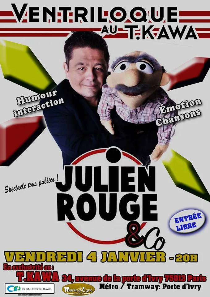 Drôle de vie au t.kawa à paris avec l'humoriste julien rouge 