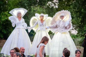 échassiers, blancs, lumineux, noel, animation, déambulation, oise, eure et loire, loiret, loire et cher, indre et loire, indre, cher, deux sèvres, vienne, charente, charente maritime, dordogne, gironde, lot et garonne, landes, pyrénnées, creuse, haute vienne, corrèze
