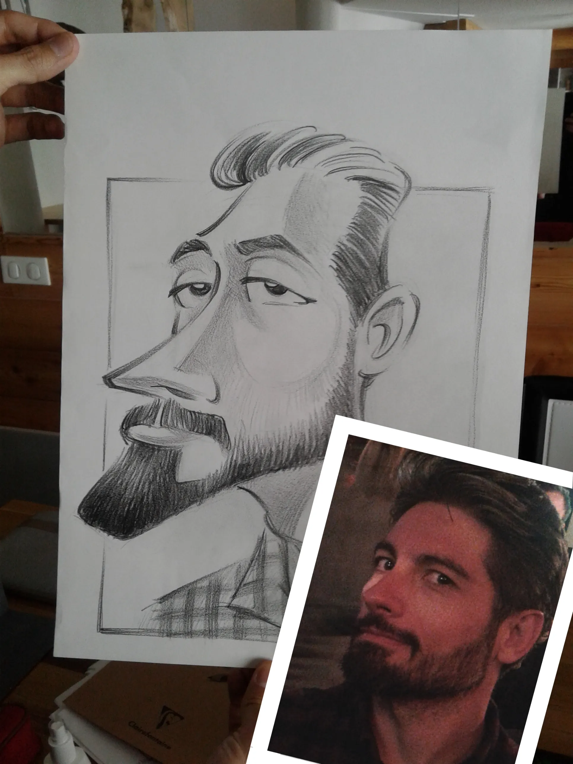 Caricature d'après photo de FRIZOU CARICATURISTE DE ROUEN