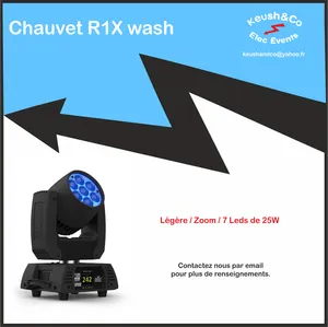 Projecteurs asservi Chauvet R1X Wash 
Disponible à la Location
91 Essonne étampes angerville ile de france 