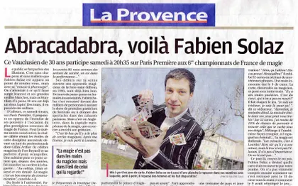 Photo de MAGICIEN AVIGNON - VAUCLUSE - PACA - Fabien Solaz 