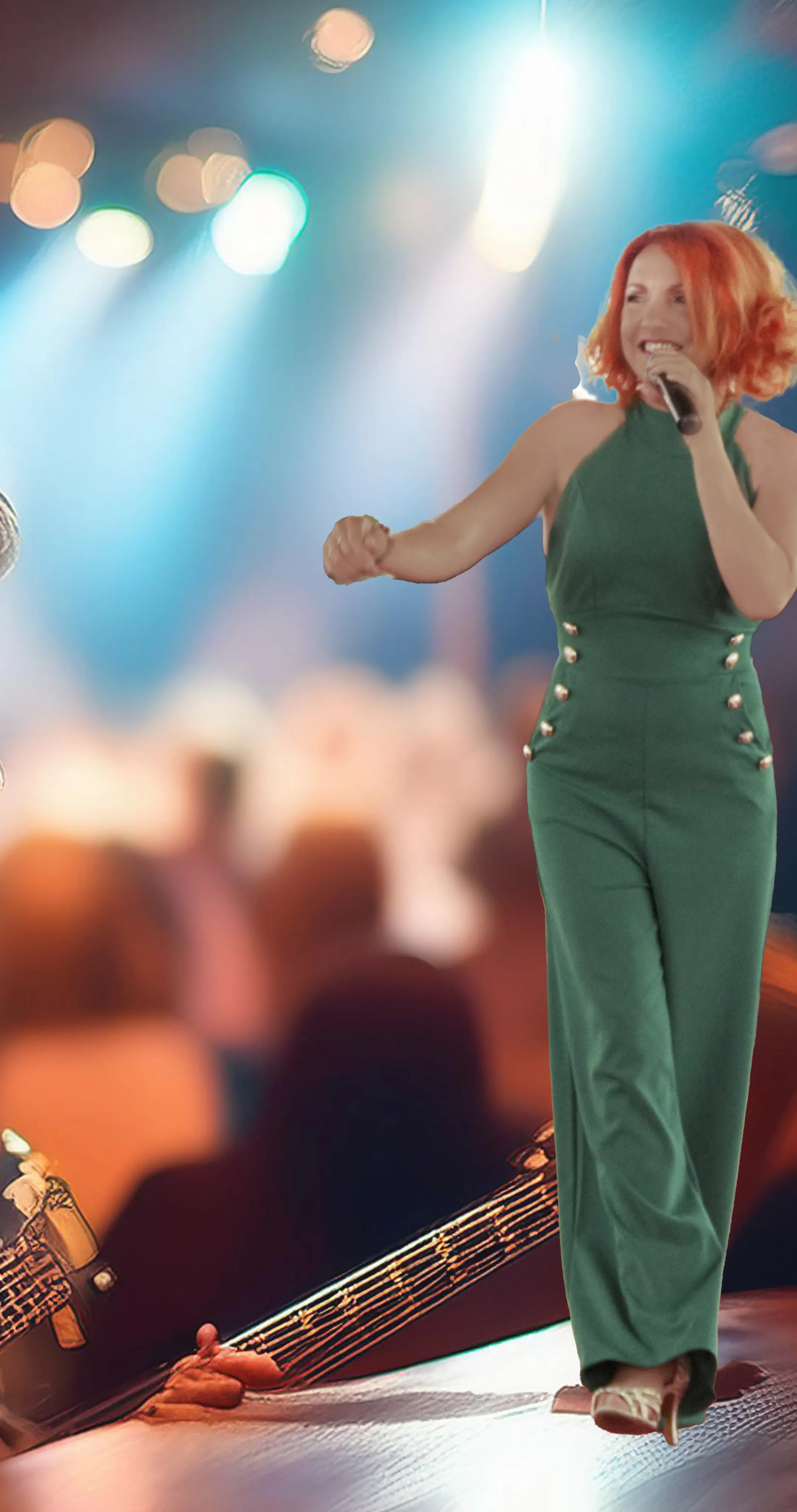 Concert Pop Rock acoustique guitare voix Lydia Moreno du groupe de musique Mikado et Abdel Krouni un duo qui a fait vibrer le public dans restaurant Gard