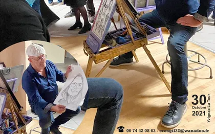 Photo de Gilles DAYOT Peintre Portraitiste Caricaturiste de BRETAGNE