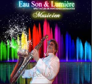 concert avec fontaines musicales géantes et lumières féériques