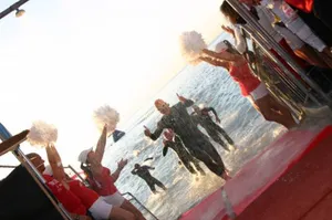 Lolipop animation pompom girls professionnelles ironman Monaco sport triathlon danseuses ambiance sport