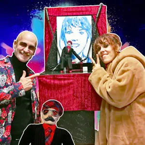 Le peintre performer Zapata et sa Marionnette Qui Peint en ouverture du concert de Zaz.