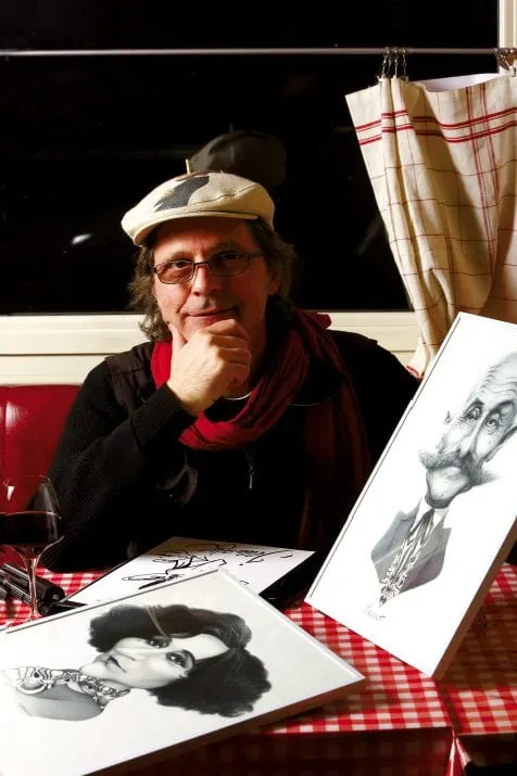 Patrick Grillot caricaturiste de Dijon, une caricature en 5 minutes
