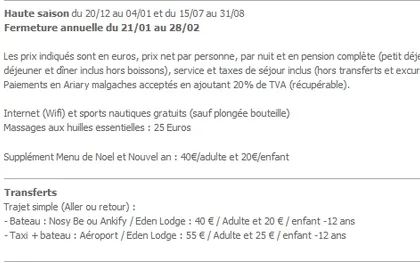 Photo de EDEN LODGE - Nosy Be