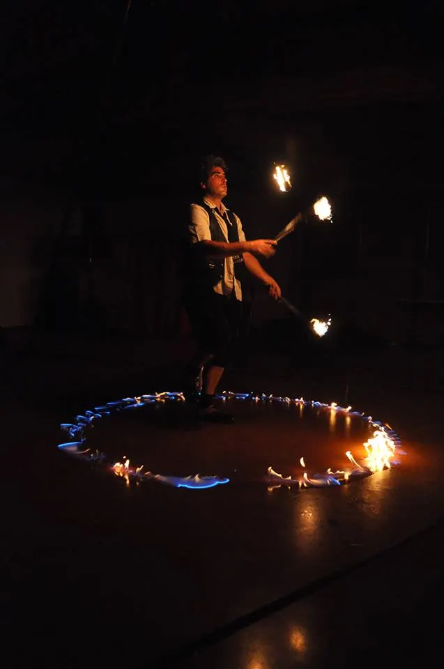 Spectacle de feu, Azimuth, beaudrière 01, 2016