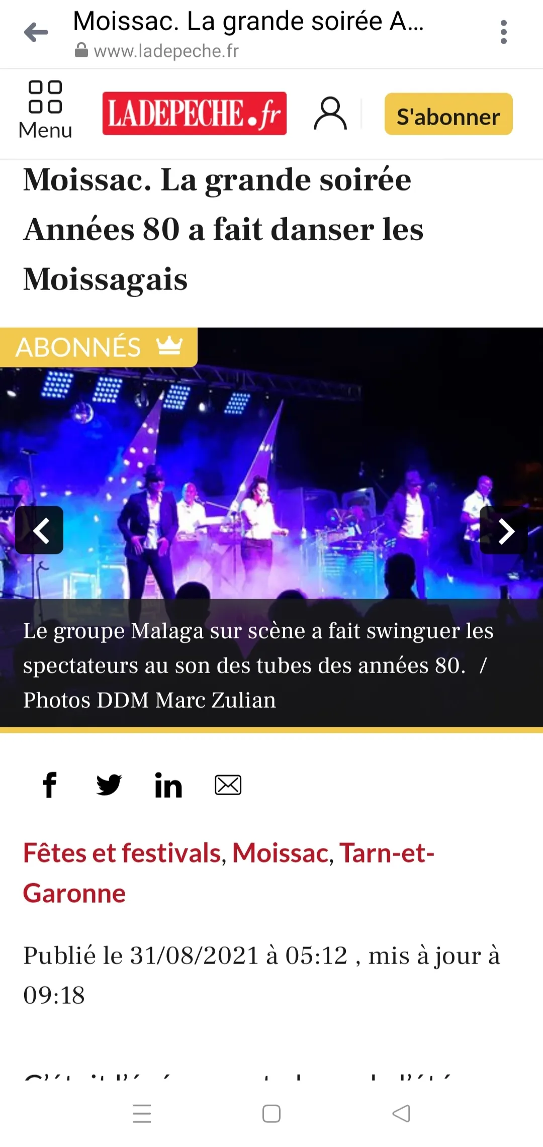 Spectacle Années 80 